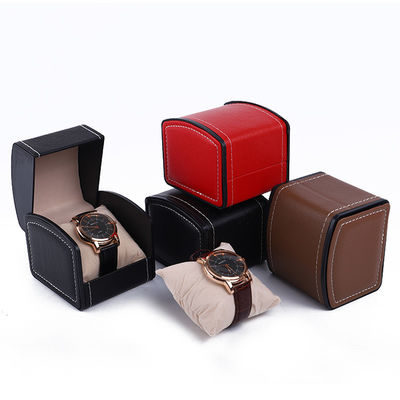 Flip Open Deluxe Casque de montre en cuir fait à la main Trésor Emballage Couverture de montre