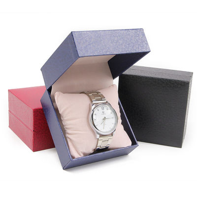Boîte d'emballage de montres en papier dur à grains de galets compacts boîte de rangement en carton