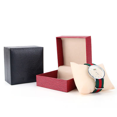 Boîte d'emballage de montres en papier dur à grains de galets compacts boîte de rangement en carton
