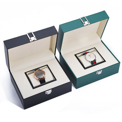 Boîte d'emballage de montres en faux cuir simple et souple