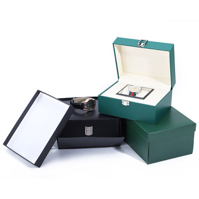 Boîte d'emballage de montres en faux cuir simple et souple