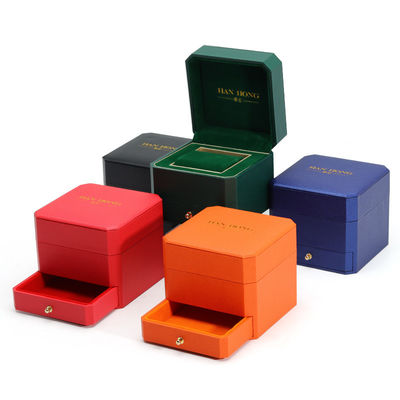 Logo personnalisé Carton de montres en papier dur Emballage Organisateur de rangement de luxe avec tiroir