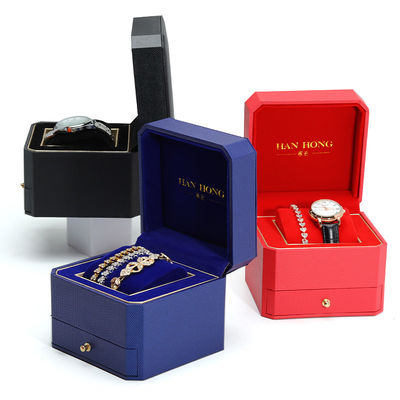 Logo personnalisé Carton de montres en papier dur Emballage Organisateur de rangement de luxe avec tiroir