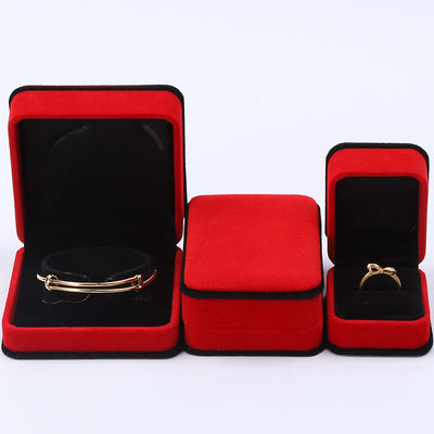 acheter Boîte à bijoux en velours nobles, faite à la main, boîte à anneaux ronde pour les oreilles, bracelet pendentif online manufacture
