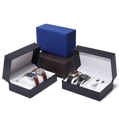 Boîte à montres en papier dur de grande capacité boîte à bijoux robuste