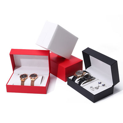 Boîte à montres en papier dur de grande capacité boîte à bijoux robuste