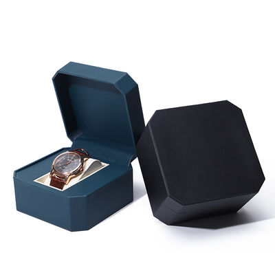 Boîte de montre en cuir de luxe avec douce doublure de velours pour cadeau