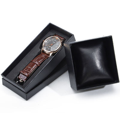 Texture de lin Noble en cuir PU doux Montre boîte de rangement de luxe