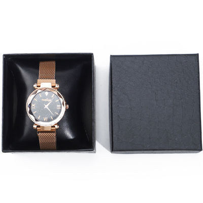Texture de lin Noble en cuir PU doux Montre boîte de rangement de luxe