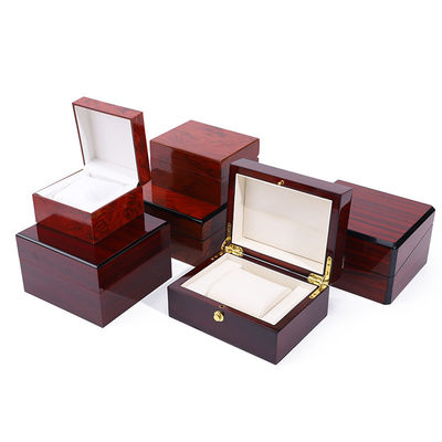Exquise boîte de garde de montres de luxe en bois brillant personnalisable