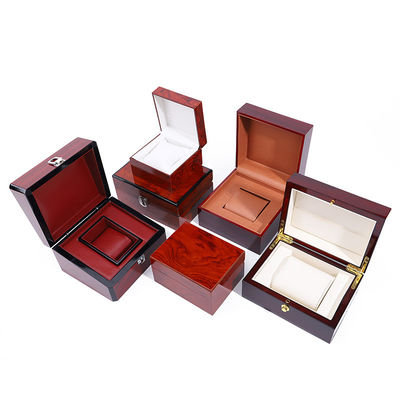 Exquise boîte de garde de montres de luxe en bois brillant personnalisable
