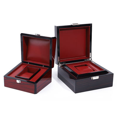 Exquise boîte de garde de montres de luxe en bois brillant personnalisable