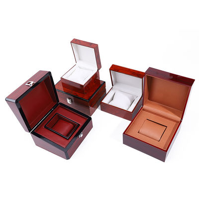 Exquise boîte de garde de montres de luxe en bois brillant personnalisable