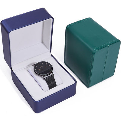 Coiffure en faux en cuir lisse, boîte de rangement de montres, confectionnée à la main, packaging chic et luxueux pour hommes