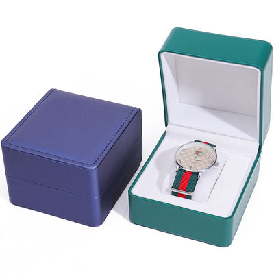Coiffure en faux en cuir lisse, boîte de rangement de montres, confectionnée à la main, packaging chic et luxueux pour hommes