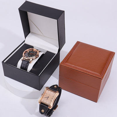 Boîte d'emballage de montres en faux en cuir carré Tasteful Case Casio anti-poussière pour cadeau