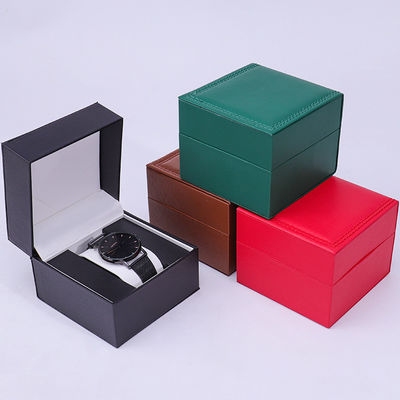 Boîte d'emballage de montres en faux en cuir carré Tasteful Case Casio anti-poussière pour cadeau