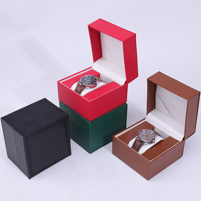 Boîte d'emballage de montres en faux en cuir carré Tasteful Case Casio anti-poussière pour cadeau