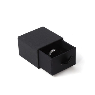 Boîte à bijoux rectangulaire écologique en papier carré rose avec tiroir