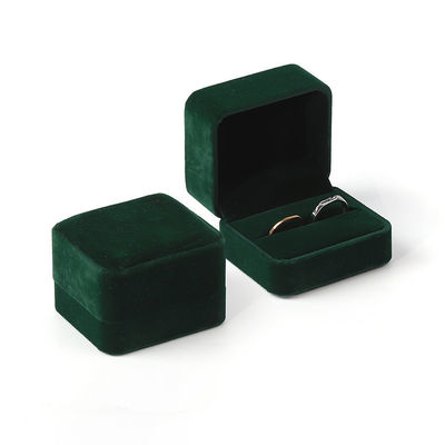 acheter Fabricant en gros Boîte à bague personnalisée de bijoux de luxe Logo personnalisé Joaillerie de velours Boîte d'emballage de bague de fiançailles online manufacture