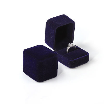 Taille personnalisée Boîte de bague de mariage double en velours Matériau intérieur