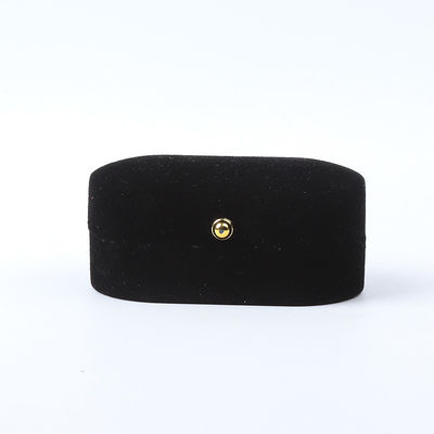Jeux personnalisés en velours noir emballage de bijoux mariage fiançailles double bague