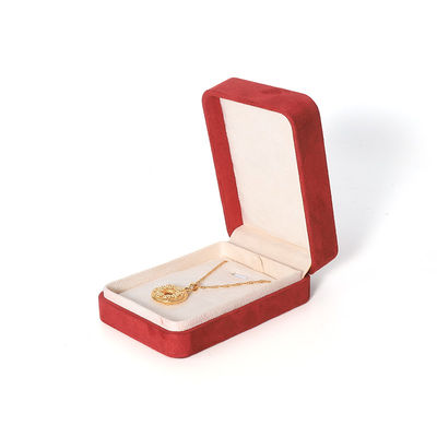 Boîte de bijoux rouge de qualité supérieure pour le grand bracelet de collier, les boucles d'oreilles et l'anneau