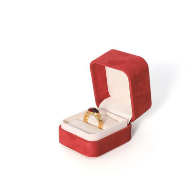 Boîte de bijoux rouge de qualité supérieure pour le grand bracelet de collier, les boucles d'oreilles et l'anneau