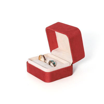 Boîte de bijoux rouge de qualité supérieure pour le grand bracelet de collier, les boucles d'oreilles et l'anneau
