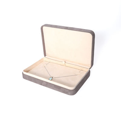 Boîte d'emballage de bijoux grise de qualité supérieure, personnalisée, haut de gamme, pour grands ensembles de bijoux, colliers, bracelets, boucles d'oreilles, bagues