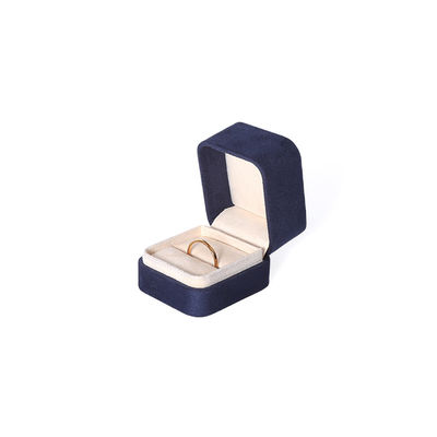 Chine Fabrication en gros Premium bijoux bleus Boîte d'emballage personnalisée Fin de la cheville Big Jewelry Set Collier Bracelet Boucles d'oreilles Bague Emballage artisanale Carré velours bleu Boîte de bijoux avec logo