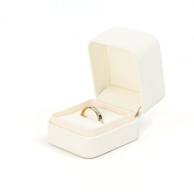 Coffret d'emballage de bijoux en cuir blanc carré fait à la main Coffret de collection de bijoux de luxe sur mesure Coffret pour collier Bracelet Boucles d'oreilles Ring Packaging