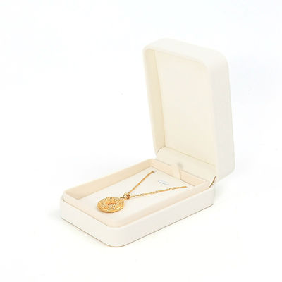Coffret d'emballage de bijoux en cuir blanc carré fait à la main Coffret de collection de bijoux de luxe sur mesure Coffret pour collier Bracelet Boucles d'oreilles Ring Packaging