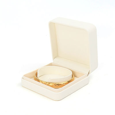 Coffret d'emballage de bijoux en cuir blanc carré fait à la main Coffret de collection de bijoux de luxe sur mesure Coffret pour collier Bracelet Boucles d'oreilles Ring Packaging