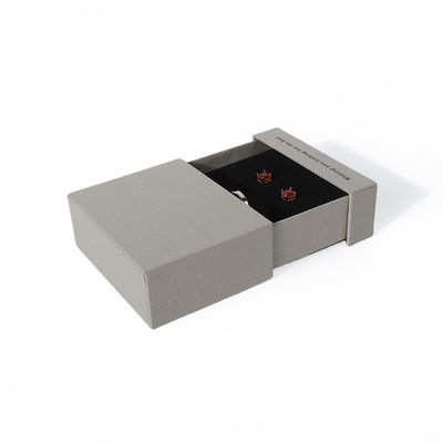 Chine fabrication en gros de haute qualité Collier Boucle d'oreille Bracelet boîte d'anneau Joaillerie emballage personnalisé personnalisé Eco Friendly Carton papier gris tiroir Joaillerie Boîte avec logo