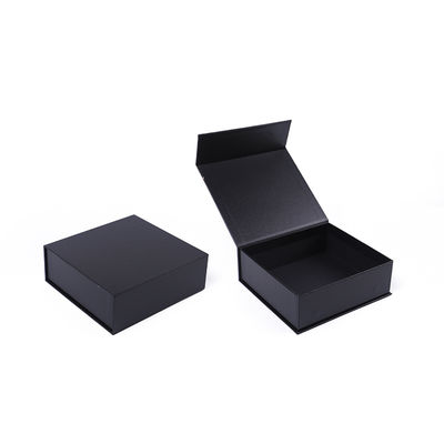 Boîte cadeau de bijoux en papier Emballage en carton écologique noir Boîte à bijoux magnétique