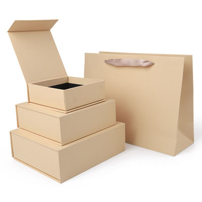 Boîte cadeau à bijoux en papier Emballage en carton écologique jaune Boîte à bijoux magnétique