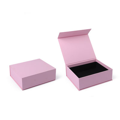 Fabrication de gros de haute qualité Magnétique boîte cadeau Emballage Logo personnalisé luxe Eco Friendly Carton papier rose Magnétique boîte à bijoux