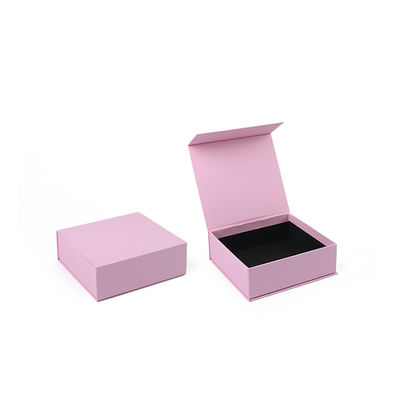 Fabrication de gros de haute qualité Magnétique boîte cadeau Emballage Logo personnalisé luxe Eco Friendly Carton papier rose Magnétique boîte à bijoux