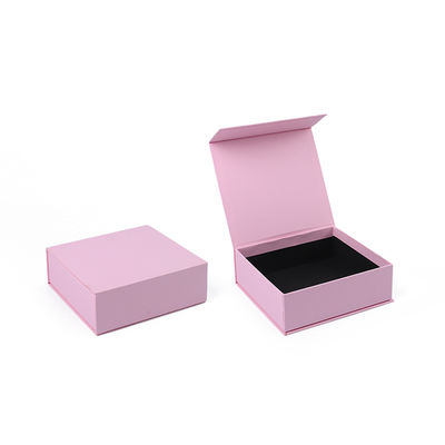 Fabrication de gros de haute qualité Magnétique boîte cadeau Emballage Logo personnalisé luxe Eco Friendly Carton papier rose Magnétique boîte à bijoux