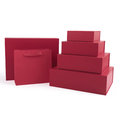 Fabrication en gros de boîtes cadeaux magnétiques de haute qualité, emballage avec logo personnalisé, luxe, écologique, en carton, papier rouge, boîte à bijoux magnétique