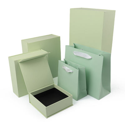 Fabrication en gros de haute qualité Magnétique Box cadeau Logo personnalisé luxe Eco Friendly vert clair Magnétique Box de papier de bijoux