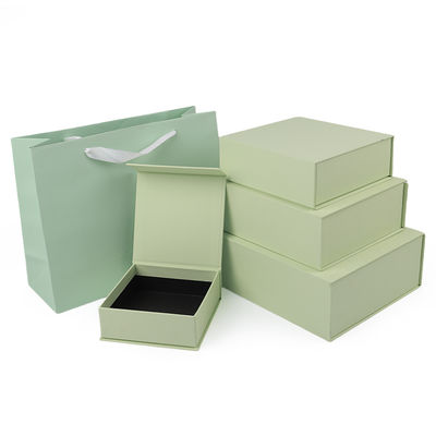 Fabrication en gros de haute qualité Magnétique Box cadeau Logo personnalisé luxe Eco Friendly vert clair Magnétique Box de papier de bijoux