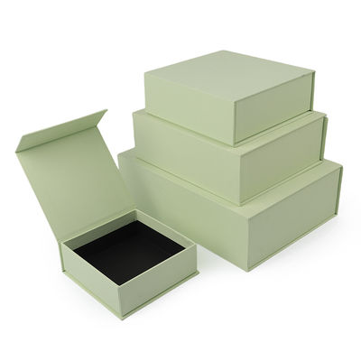 Fabrication en gros de haute qualité Magnétique Box cadeau Logo personnalisé luxe Eco Friendly vert clair Magnétique Box de papier de bijoux