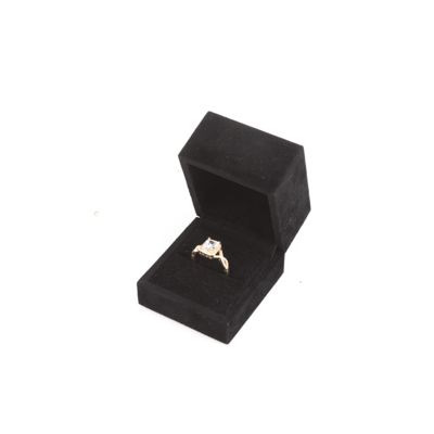 boîte à bijoux en velours carré noir haut de gamme pour bracelet Collier d'anneau d'emballage
