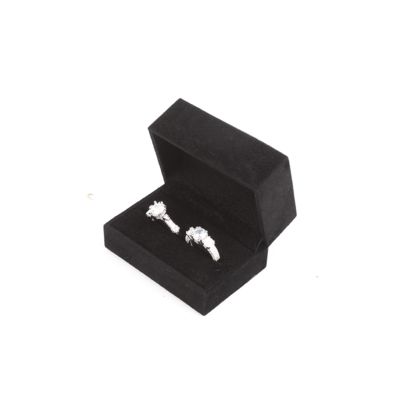 boîte à bijoux en velours carré noir haut de gamme pour bracelet Collier d'anneau d'emballage