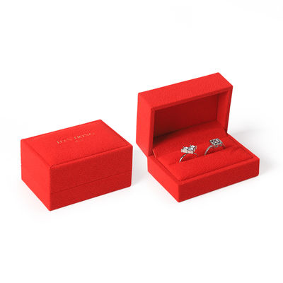 boîte à bijoux rouge carré en velours haut de gamme pour bracelet Collier bague emballage