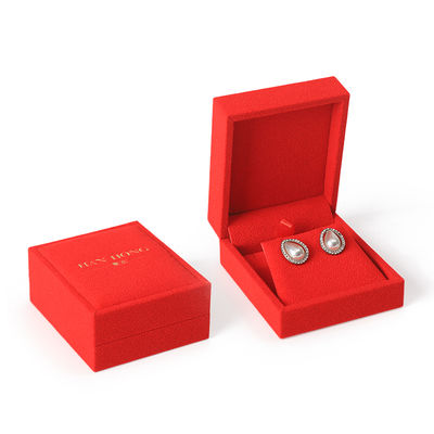 boîte à bijoux rouge carré en velours haut de gamme pour bracelet Collier bague emballage