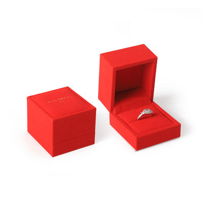 boîte à bijoux rouge carré en velours haut de gamme pour bracelet Collier bague emballage
