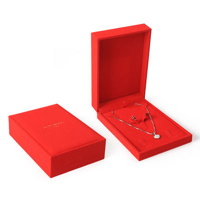 boîte à bijoux rouge carré en velours haut de gamme pour bracelet Collier bague emballage